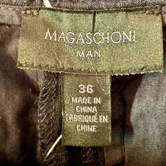 NWT Magaschoni Men’s Linen Blend Navy Print Shorts Size 36 - Picture 3 of 9